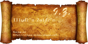 Illyés Zalán névjegykártya